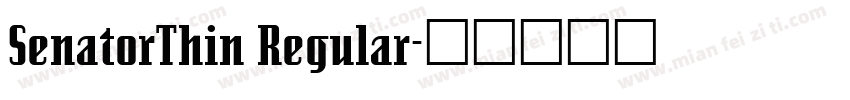 SenatorThin Regular字体转换